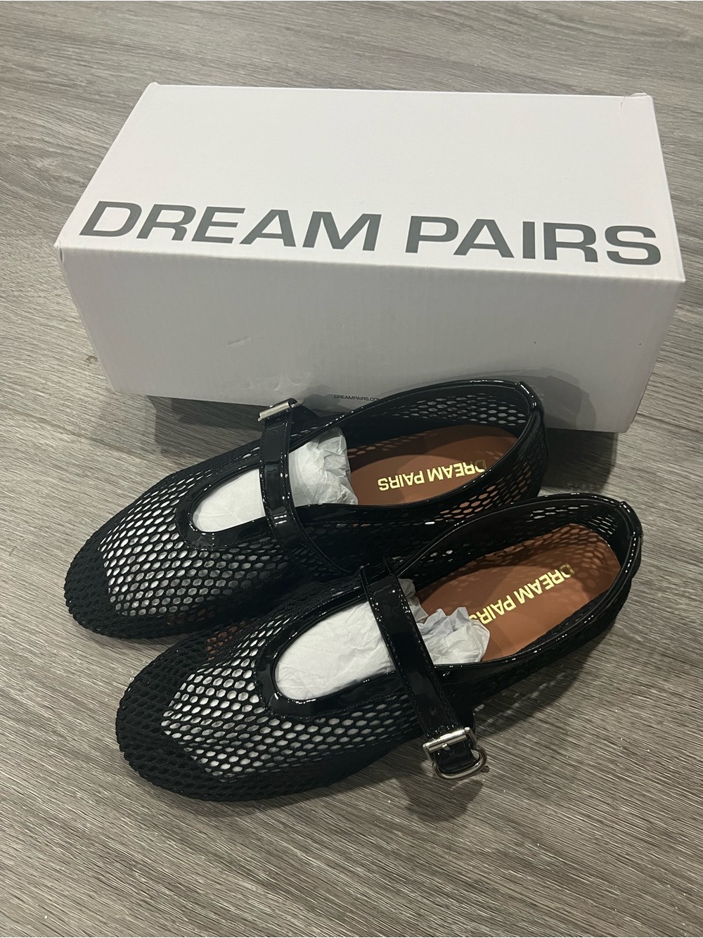 Dream Pairs Black Mesh Mary Jane Flats alaia flats design